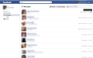 cara hapus chatting pesan facebook