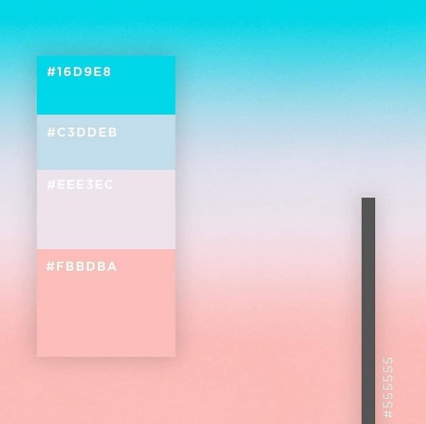 kode warna gradien untuk flat design