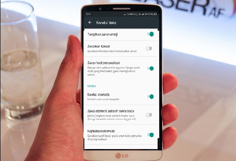 Cara Mematikan Koreksi Otomatis/Auto-Correct di Keyboard Android