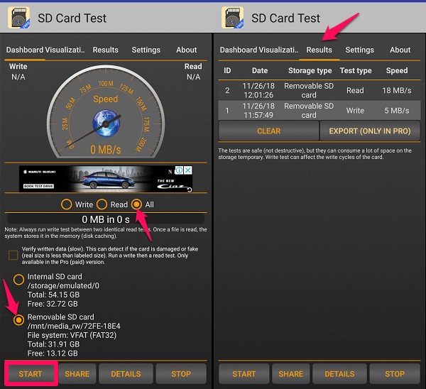SD Card Test untuk mengetahui kecepatan micro sd