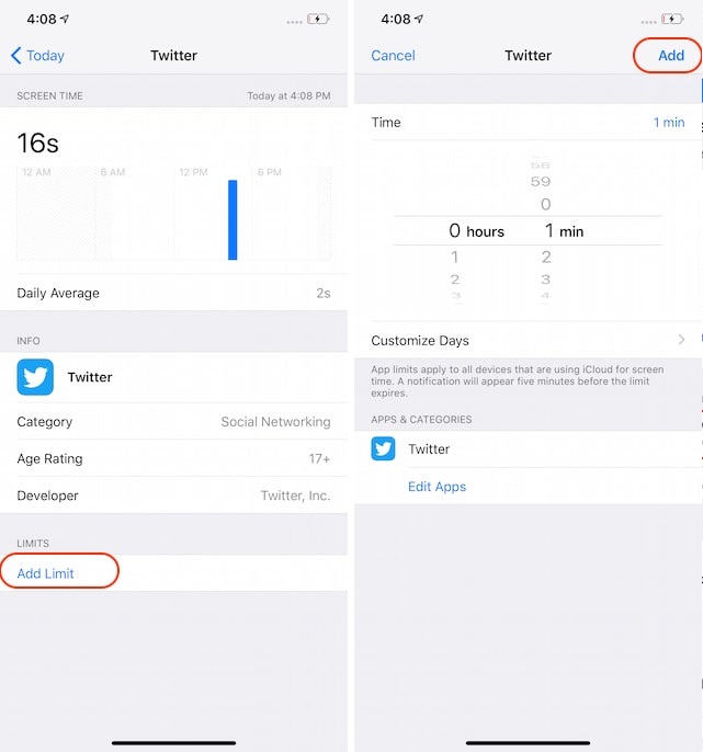 Screen Time untuk Mengatur Pemakaian Twitter di iOS 2