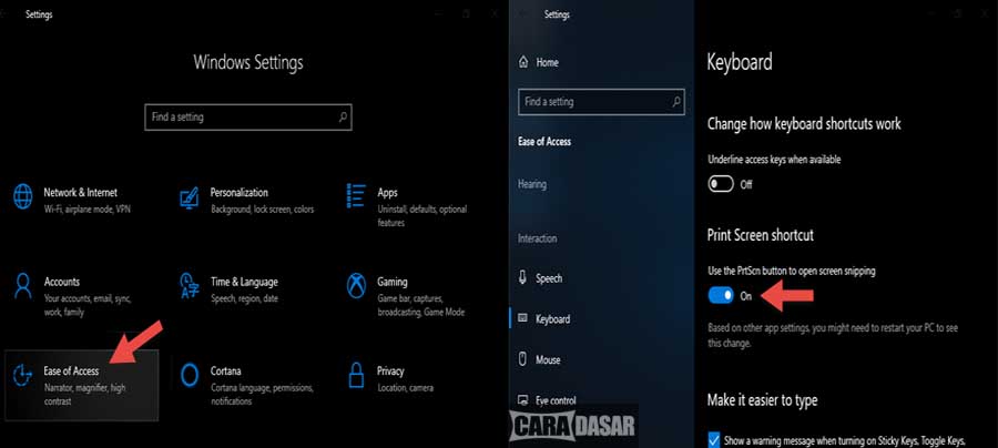 Cara Mengaktifkan Print Screen untuk Screenshot di Windows 10