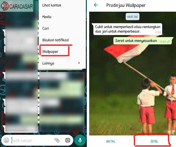 Cara Mengganti Wallpaper WhatsApp untuk satu kontak